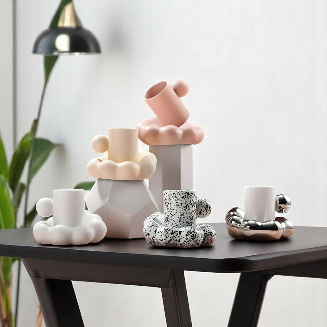 Juego de Tazas de Cerámica Elegantes para Café.